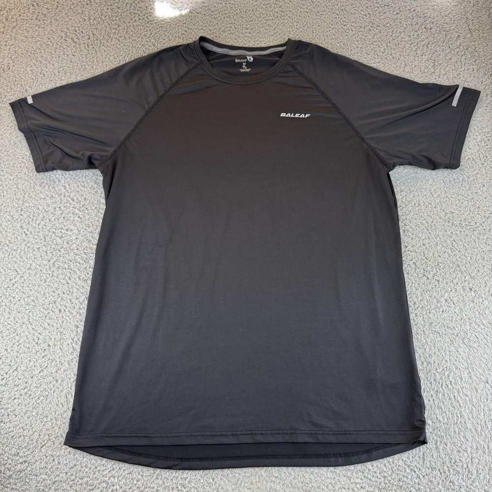 Baleaf Me's Sustainable Line‎ Quick Dry Short Sleeve T-Shirt Black XLT Running